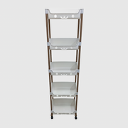 5-Layer Mobile Trolley Storage Rack