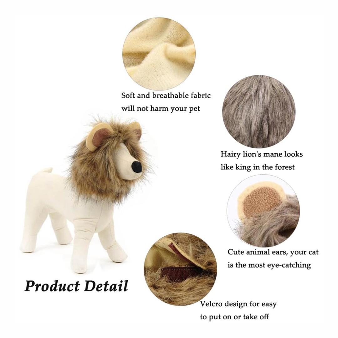 Cat Lion Head Cover Head