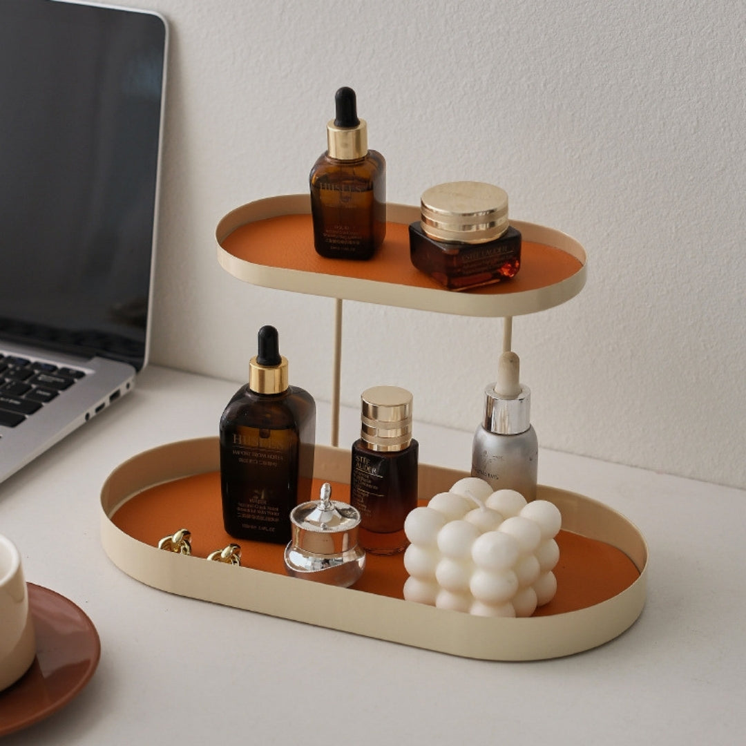 Iron Leather Double Organizer