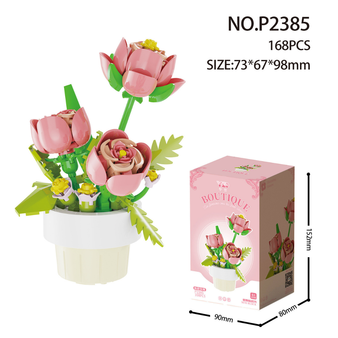 Potted Plant-Pink Roses