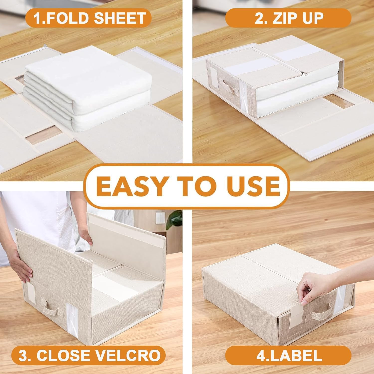 Bed Sheet Storage Box (2 Pcs)