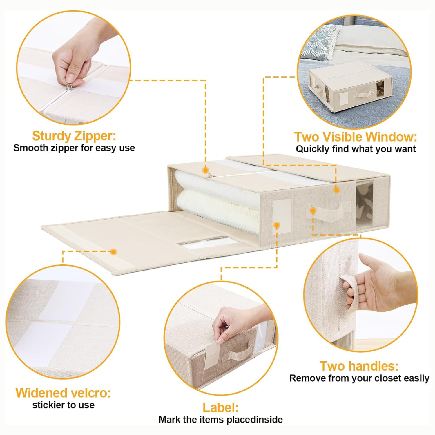 Bed Sheet Storage Box (2 Pcs)