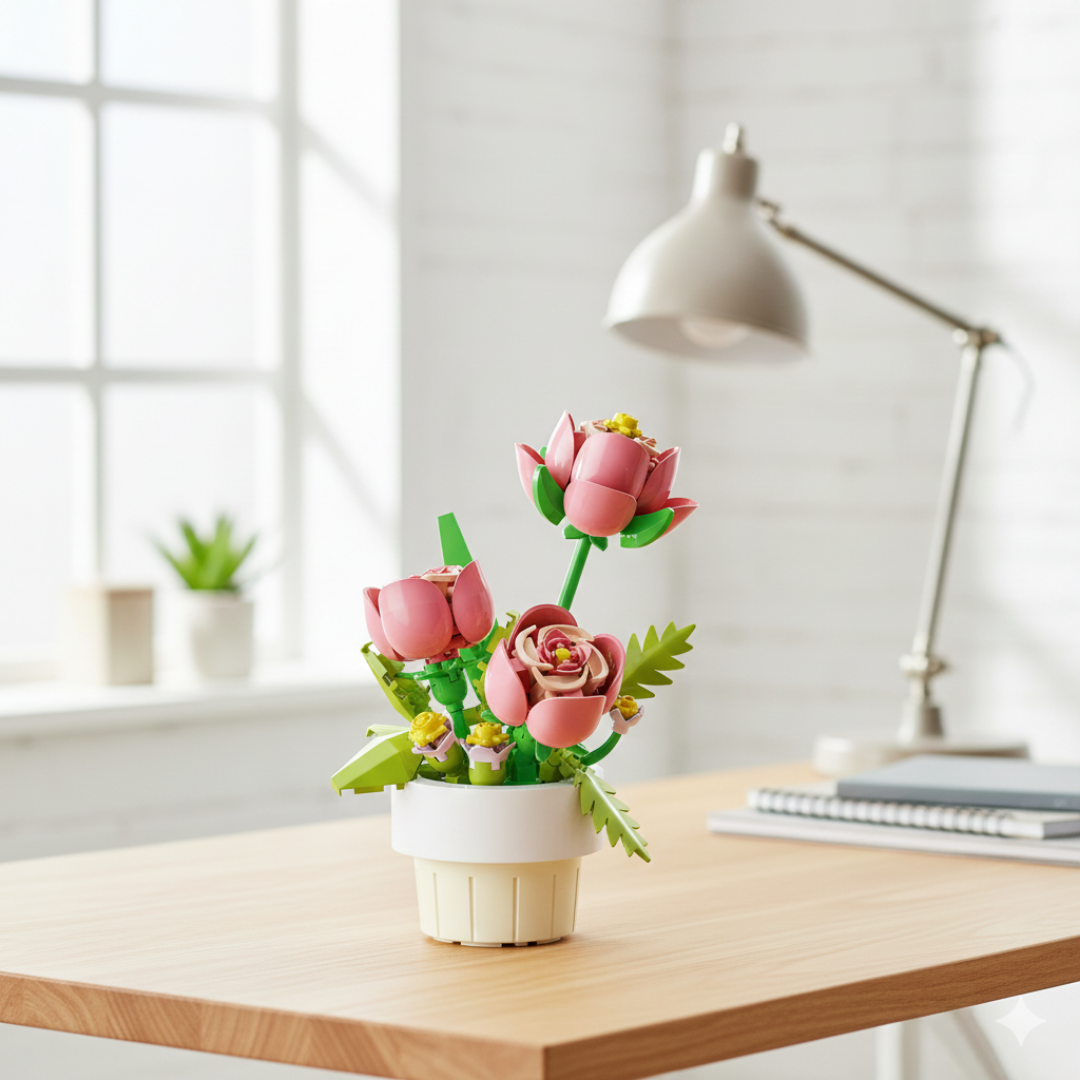 Potted Plant-Pink Roses