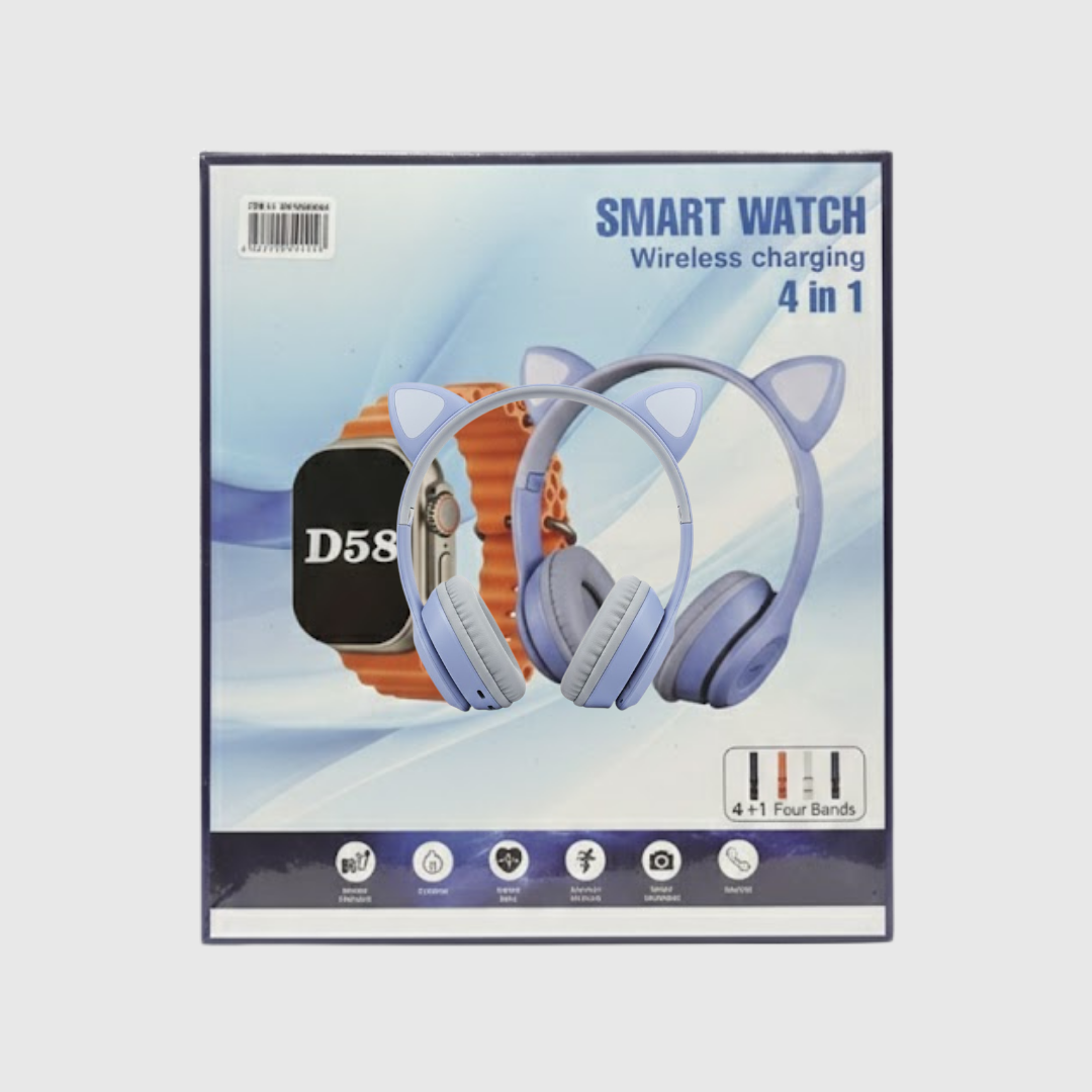 Smart Watch with Cat Headphone