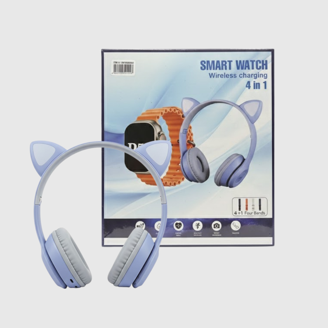 Smart Watch with Cat Headphone