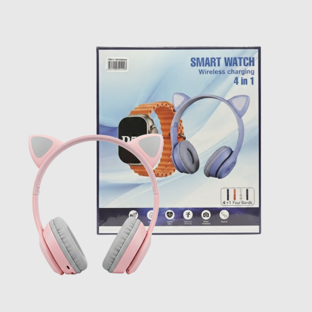Smart Watch with Cat Headphone