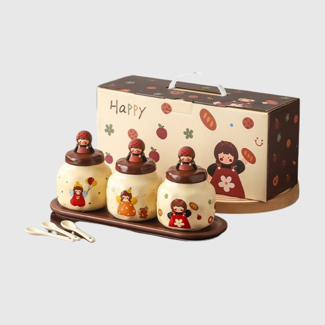 Explosive Cartoon Seasoning Jar Set