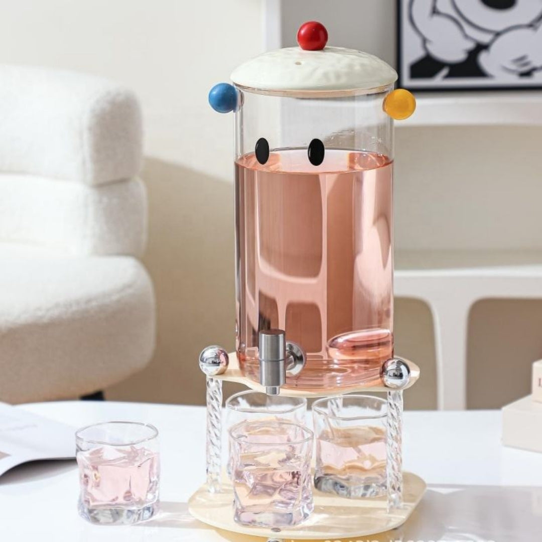 Glass Cold Water Bottle with Tap (3.6L)