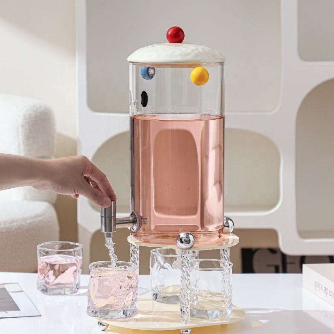 Glass Cold Water Bottle with Tap (3.6L)