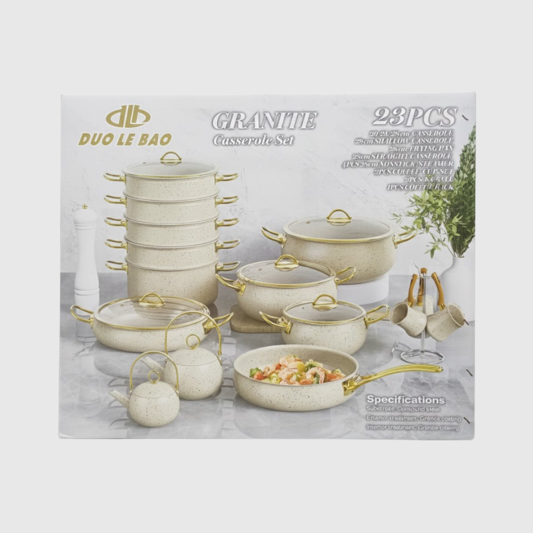 23 Piece Rising Pot Set (Beige)