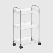 3 Tier Clear Rolling Cart
