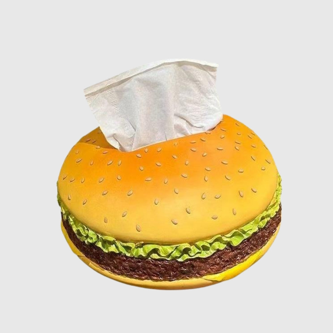 Red Burger Tissue Box
