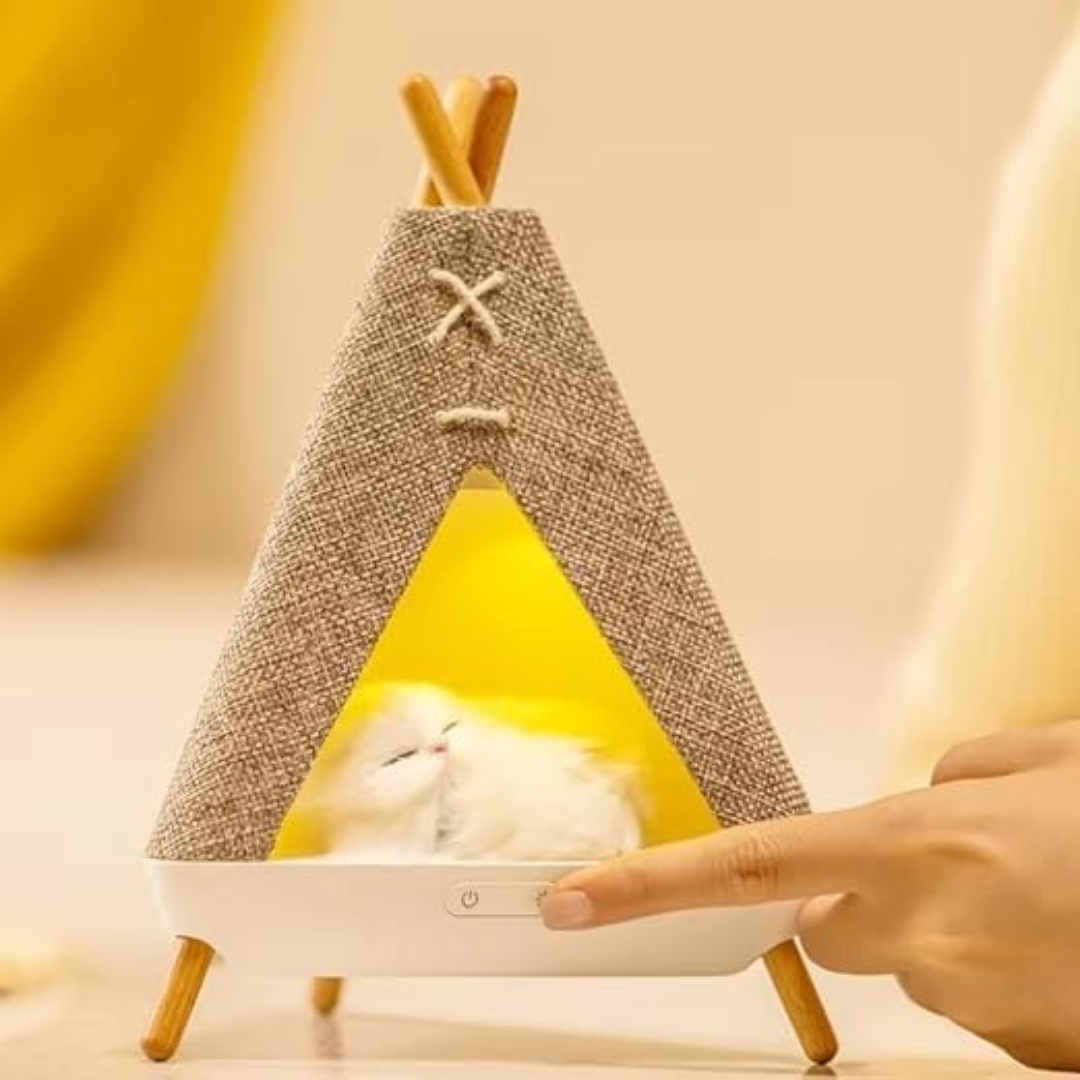 Cat Tent House With Night Lamp & Bluetooth Speaker