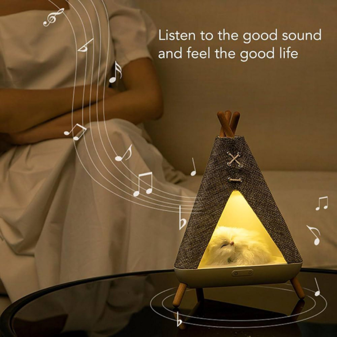 Cat Tent House With Night Lamp & Bluetooth Speaker