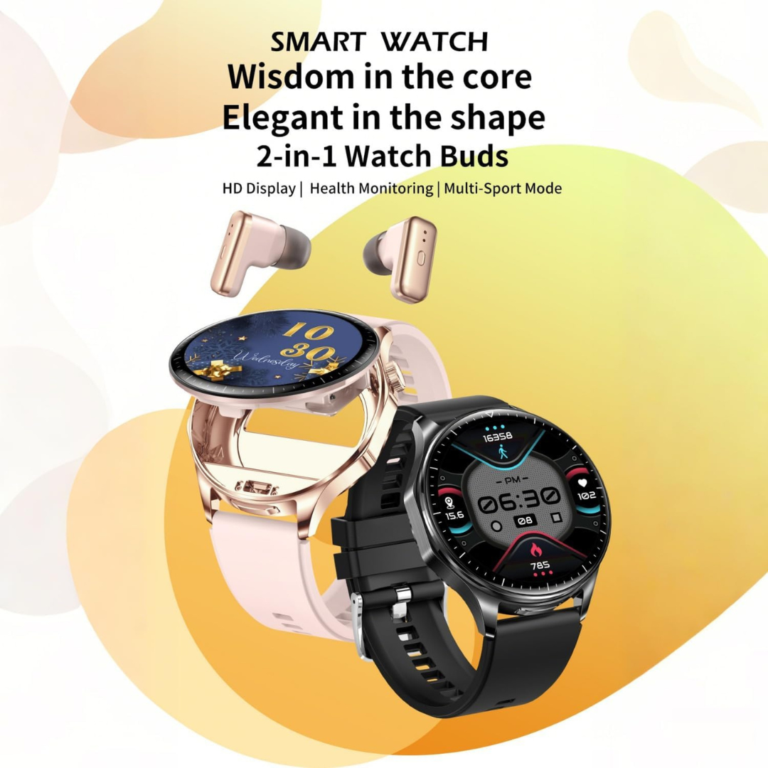 2In1 Smart Watch With Earbuds