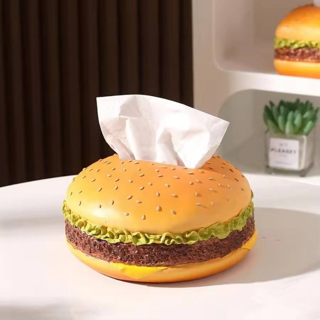 Red Burger Tissue Box