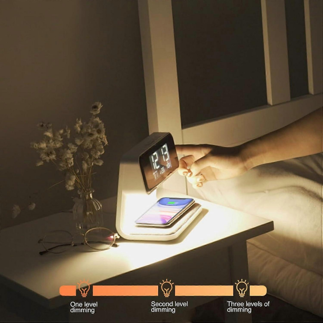 Smart Wireless Charging Night Light And Alarm Clock