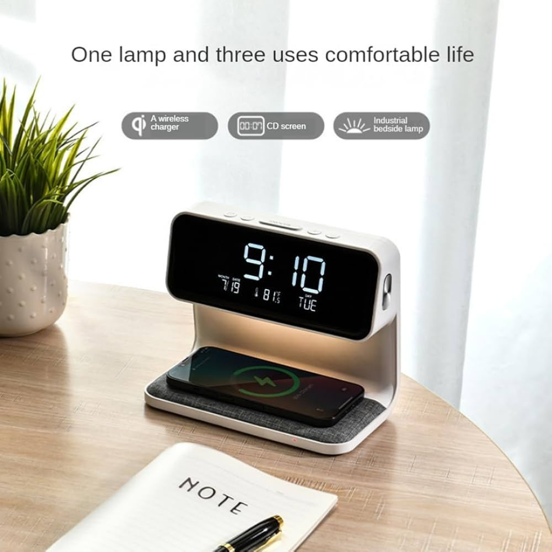 Smart Wireless Charging Night Light And Alarm Clock