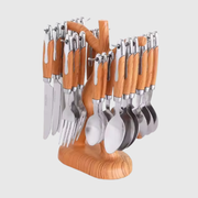 Wood Grain Western Dinner Set