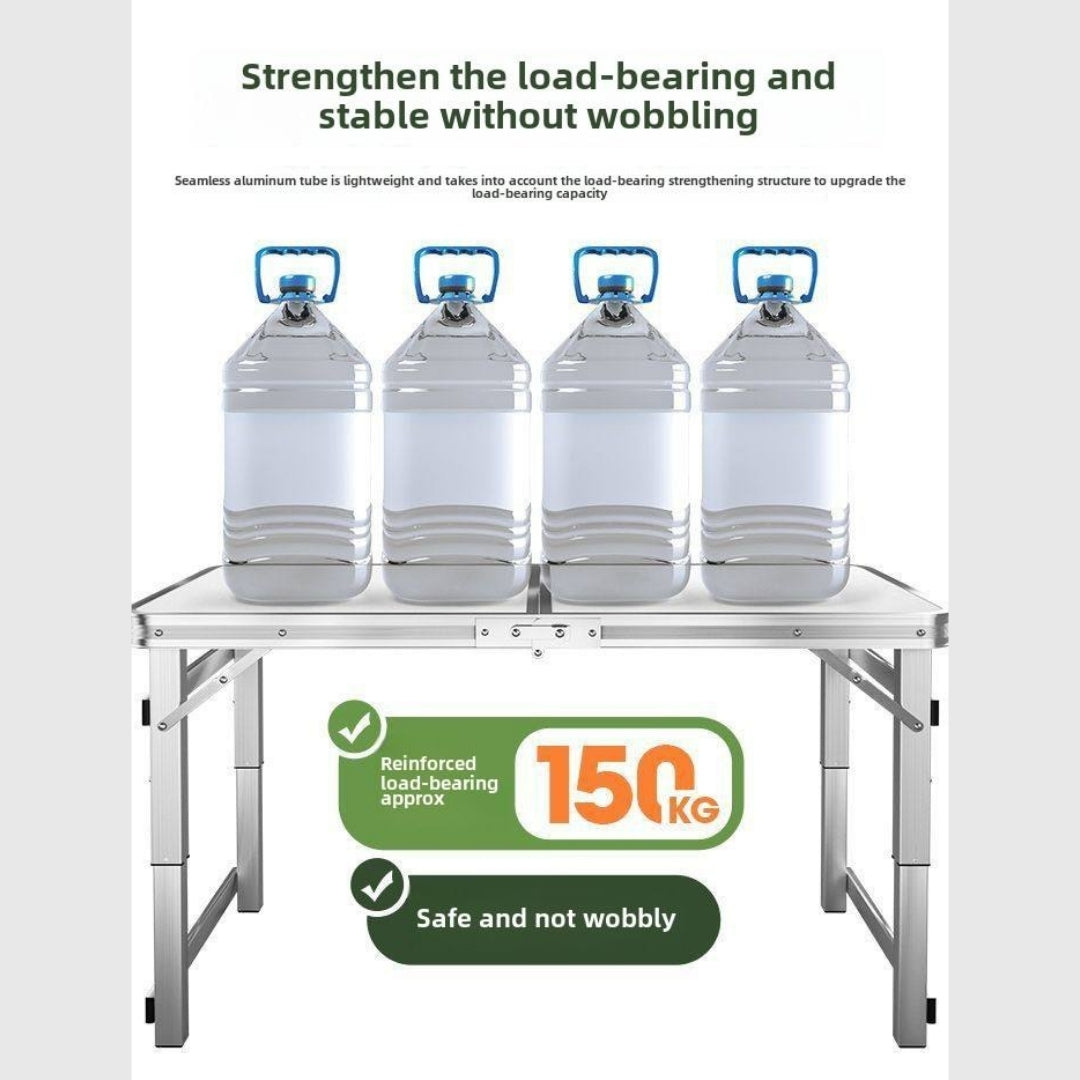 Outdoor folding table [square tube 120*60*70] with 4 cloth stools