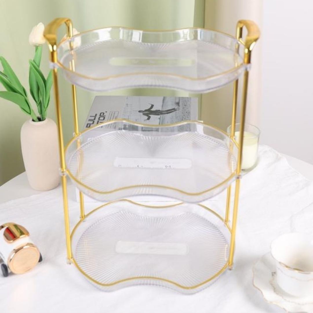 Layer Semi-Round Transparent Serving Tray