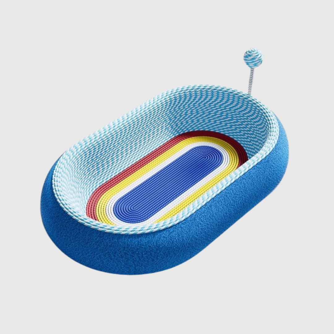 Oval Cat Bed & Scratching Board
