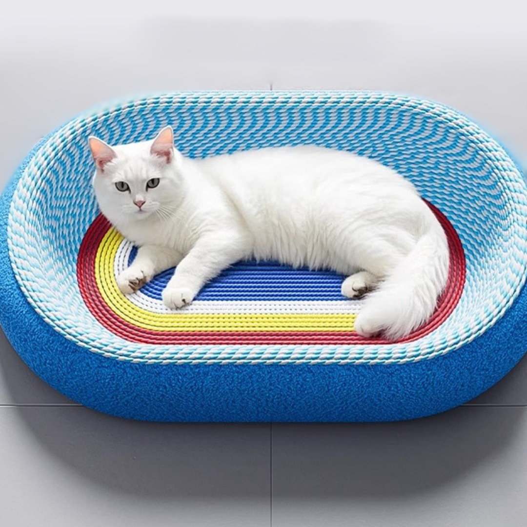 Oval Cat Bed & Scratching Board