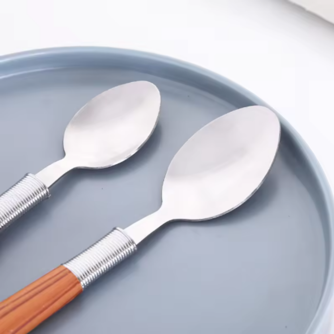 Wood Grain Western Dinner Set