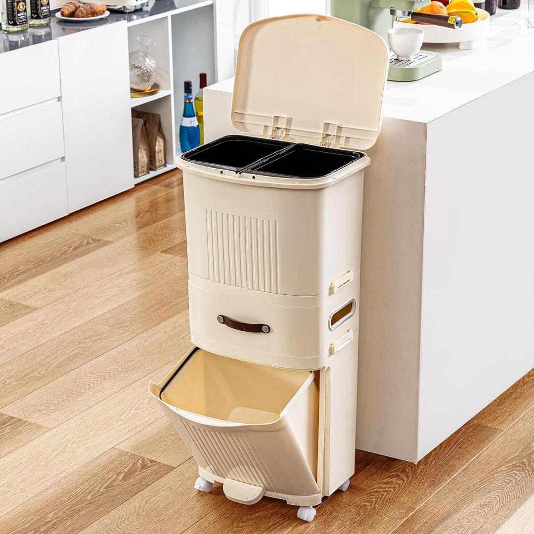 Japanese Style Kitchen Trash Can