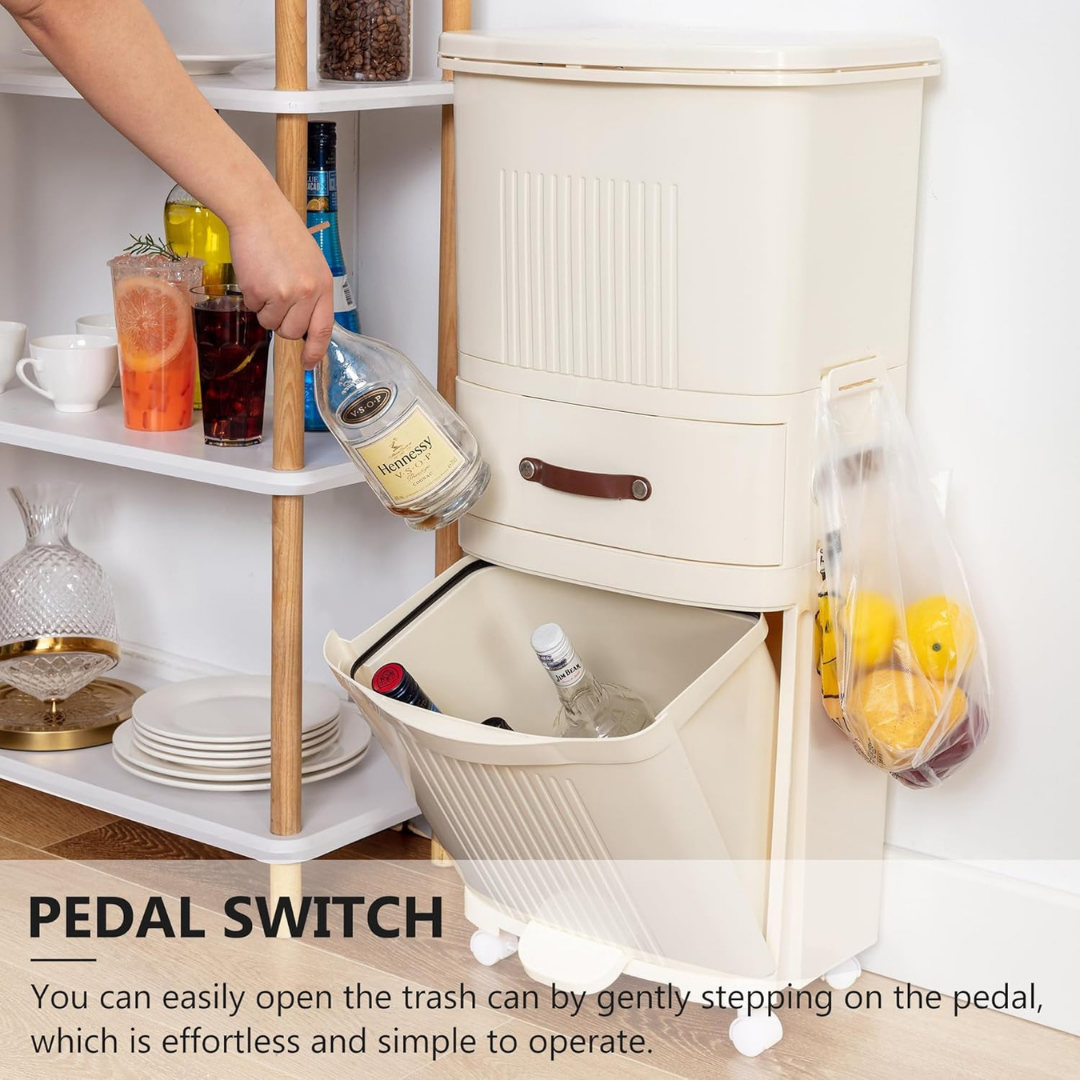 Japanese Style Kitchen Trash Can