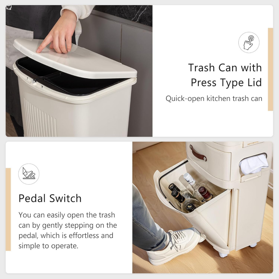 Japanese Style Kitchen Trash Can
