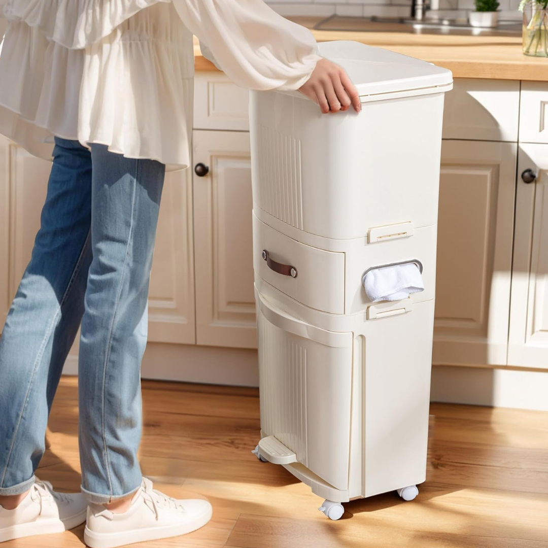 Japanese Style Kitchen Trash Can