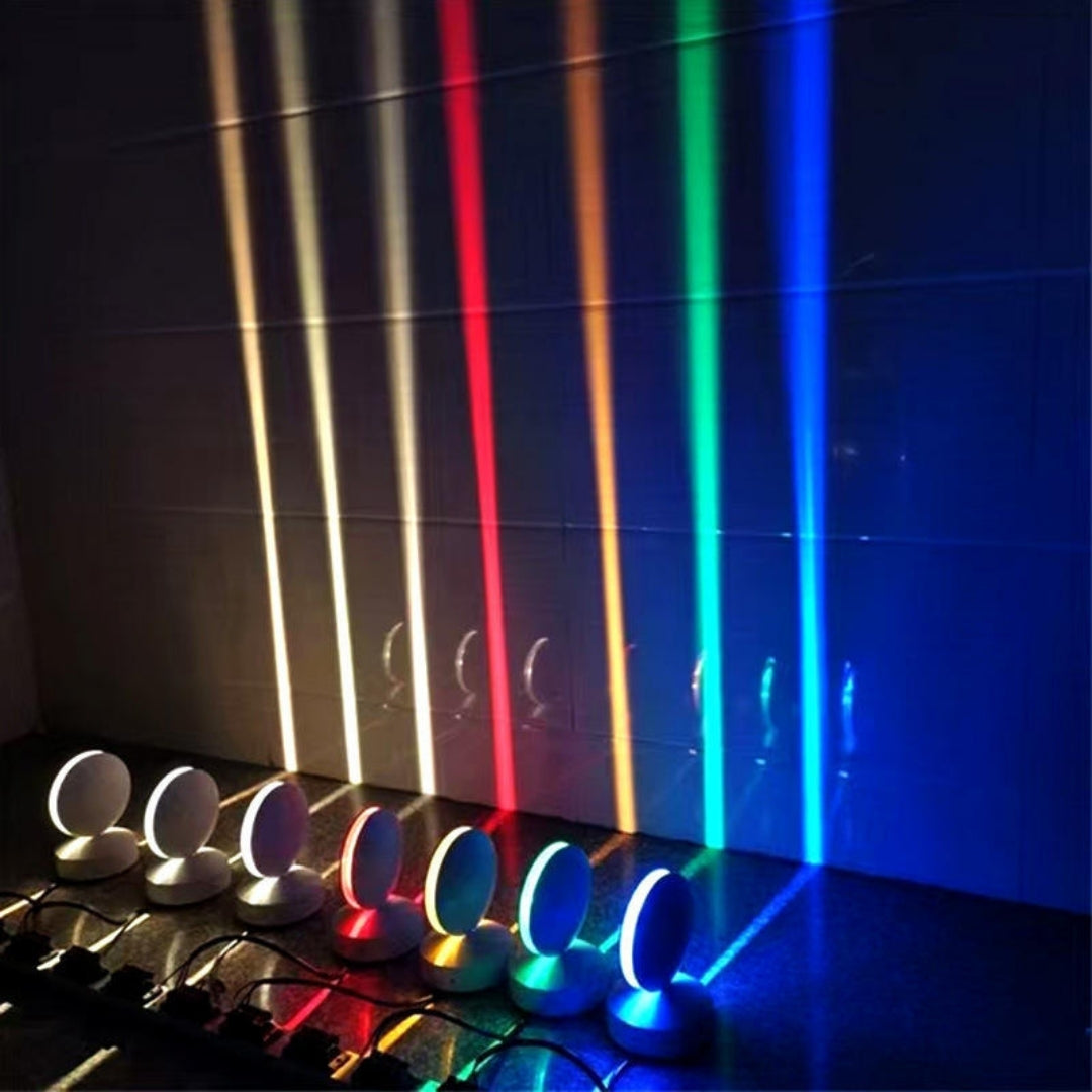 Lighted Round Ray Wall Sconce