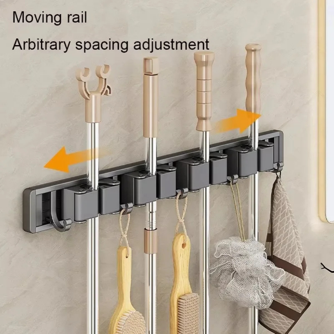 Wall Mounted Mop Organizer
