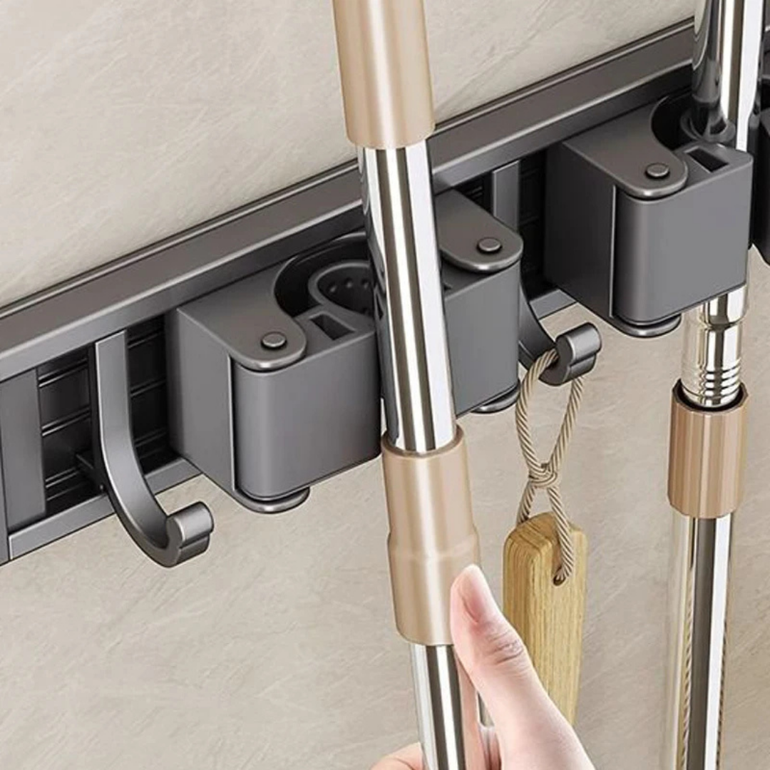 Wall Mounted Mop Organizer