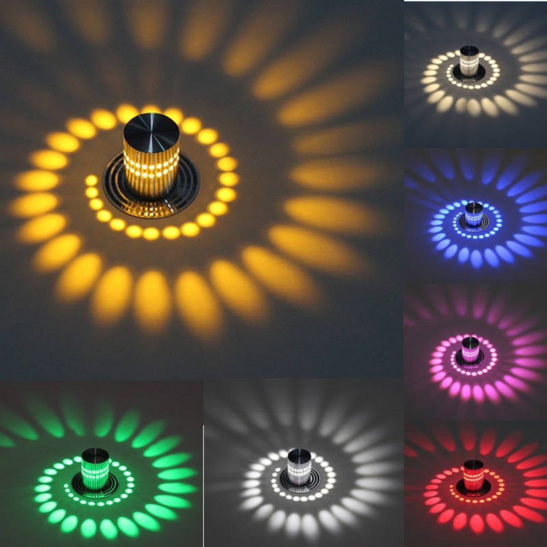 Flush Mount Multi Hole Spiral Lamp