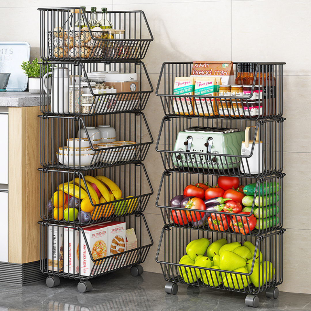 Large 4-Layer Rack With Wheels
