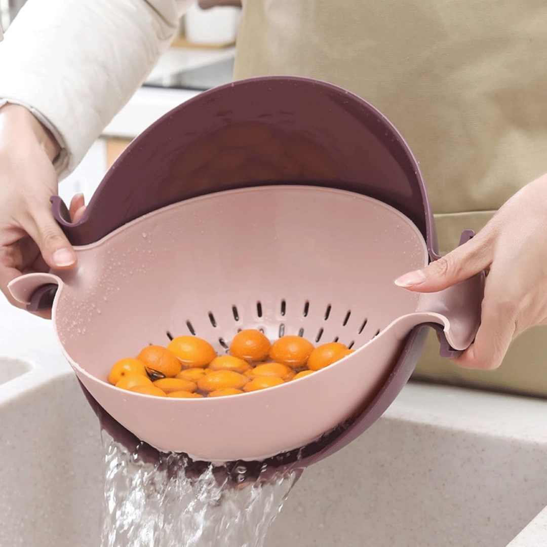 Double Rotating Drainer Basket