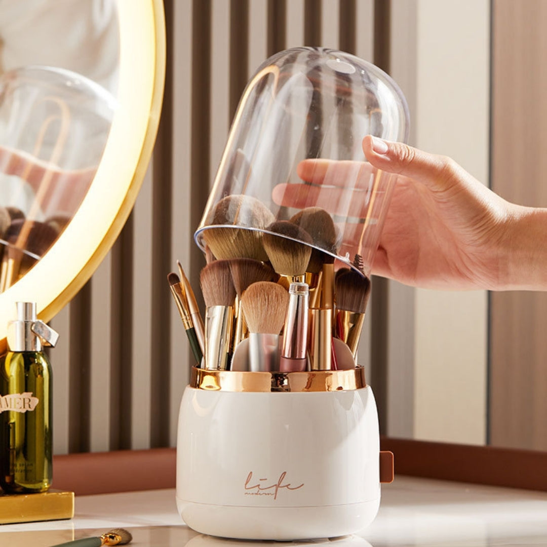 Rotating Cosmetic Brush Organizer