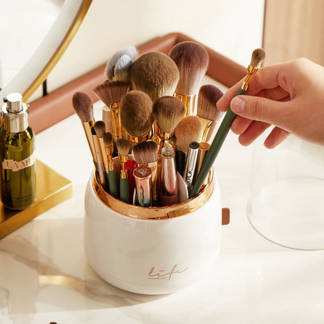Rotating Cosmetic Brush Organizer
