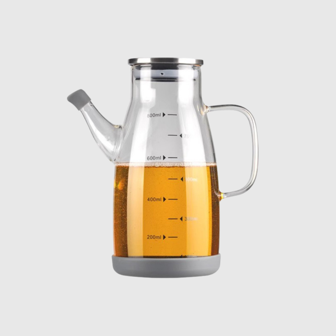 Glass Transparent Oil Bottle