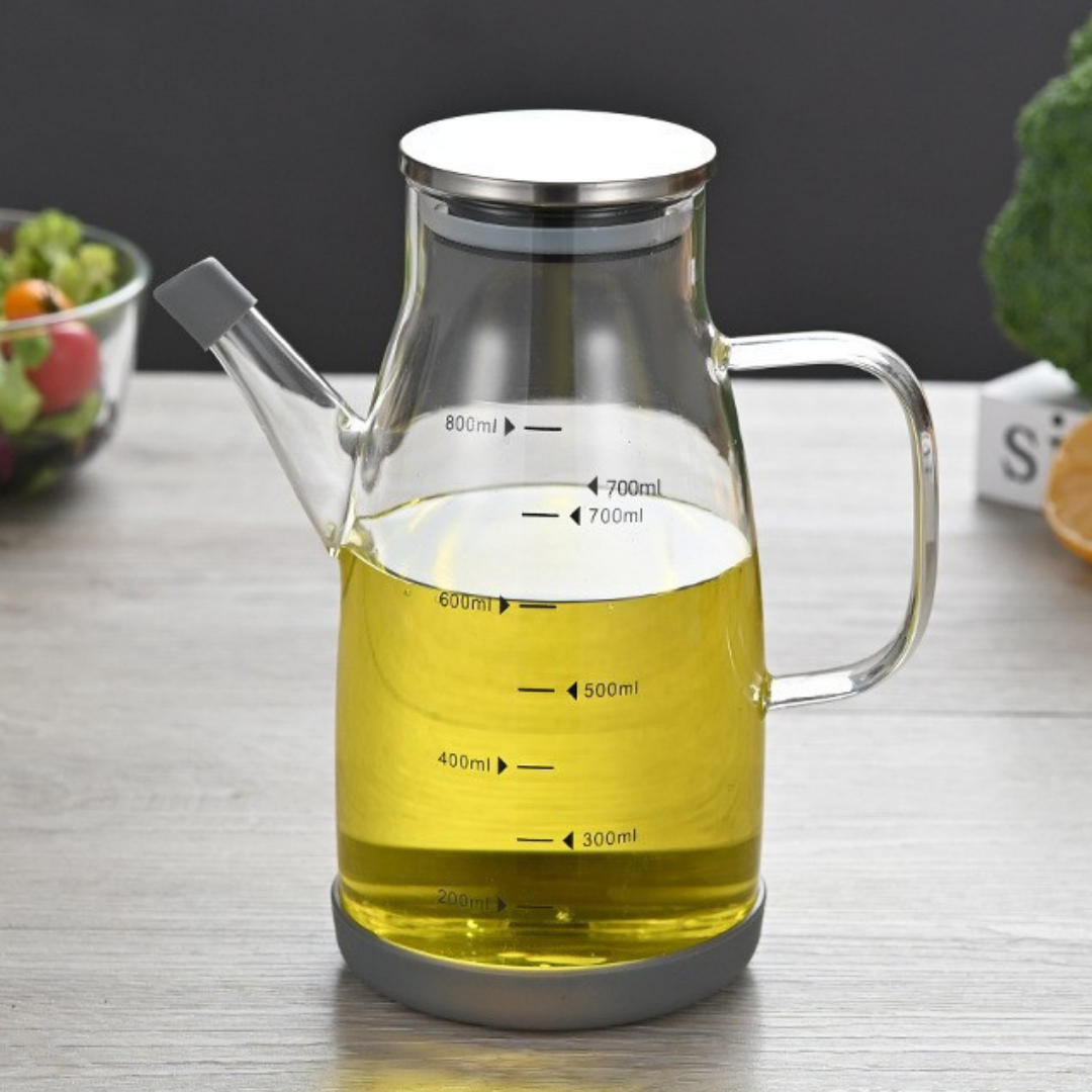 Glass Transparent Oil Bottle