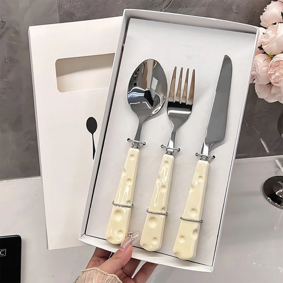 High Color Value Ins Hot Selling 3 Pcs Cutlery Set