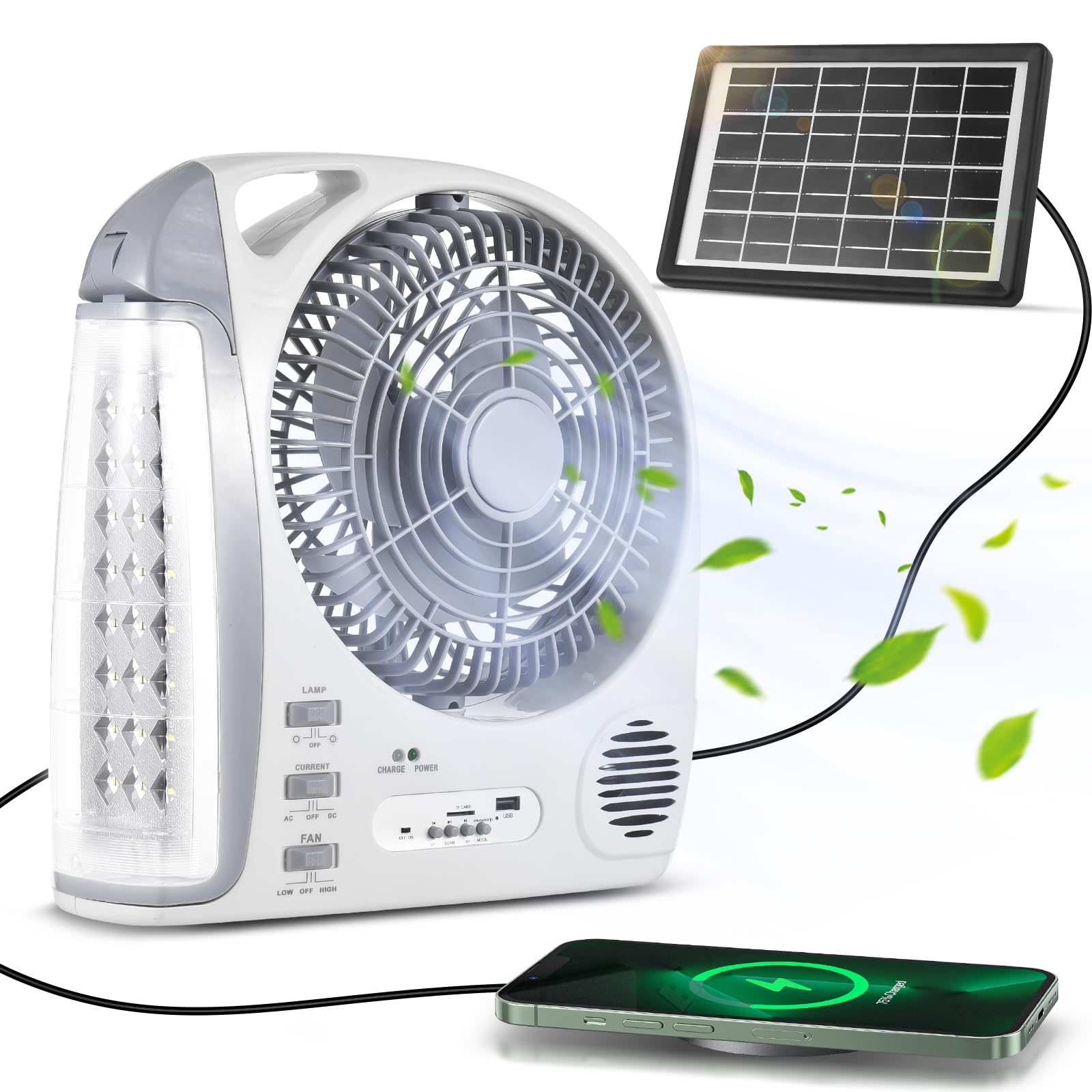 8-inch Solar USB Charging Fan