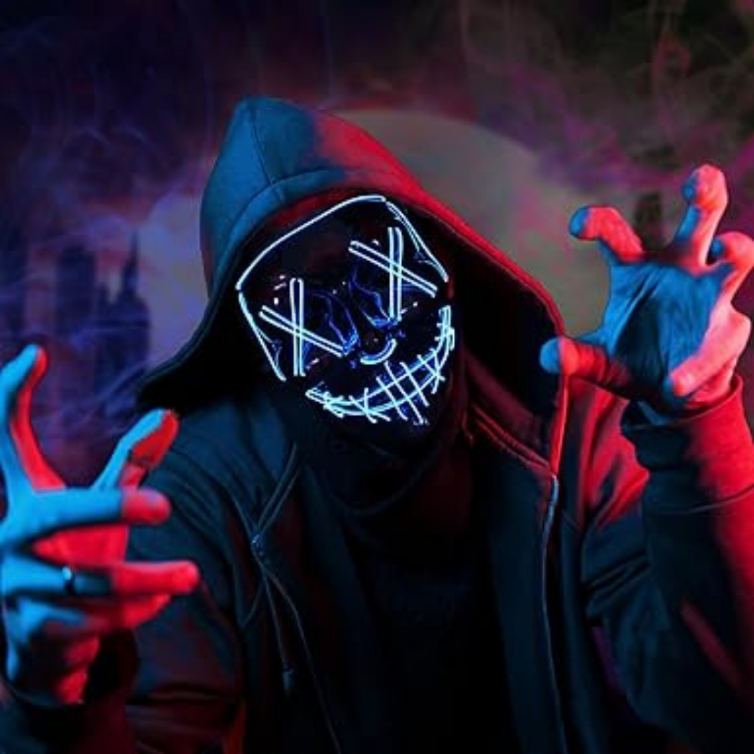 LED Luminous Black V Mask