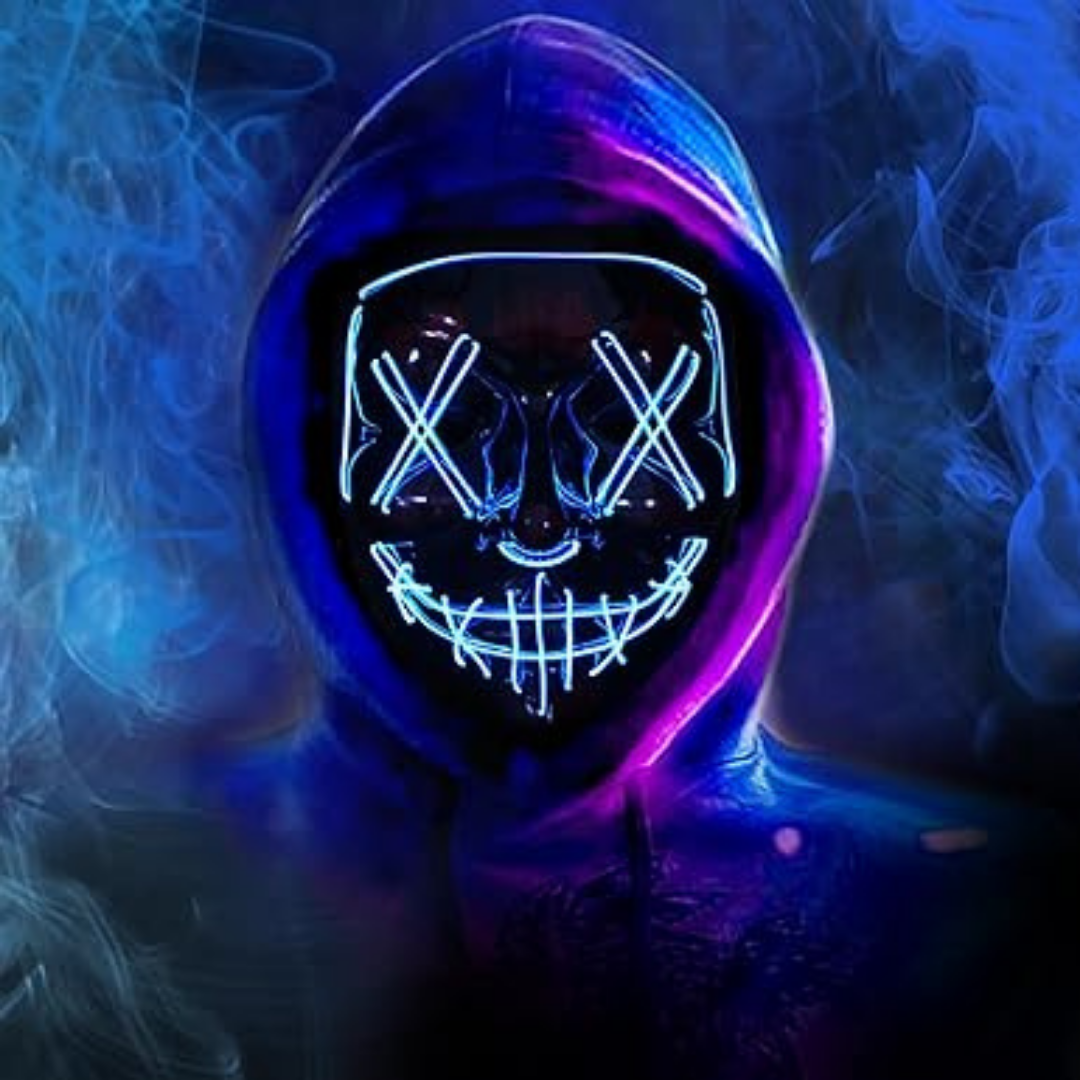 LED Luminous Black V Mask
