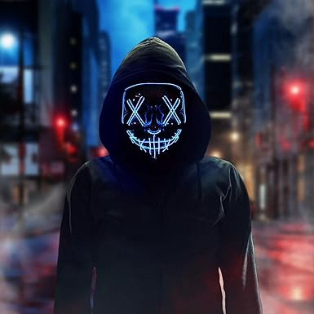 LED Luminous Black V Mask