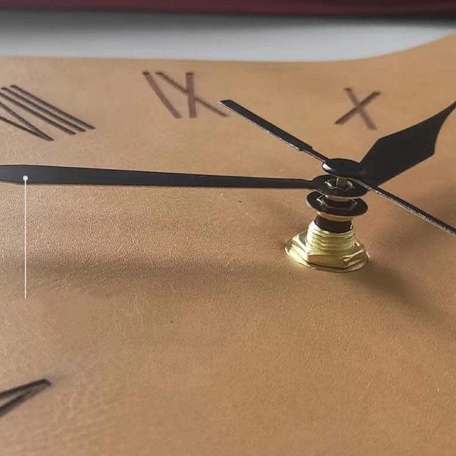 PU leather wall clock