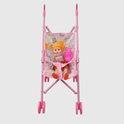 8 Inch Hollow Doll and Baby Bottle Stroller