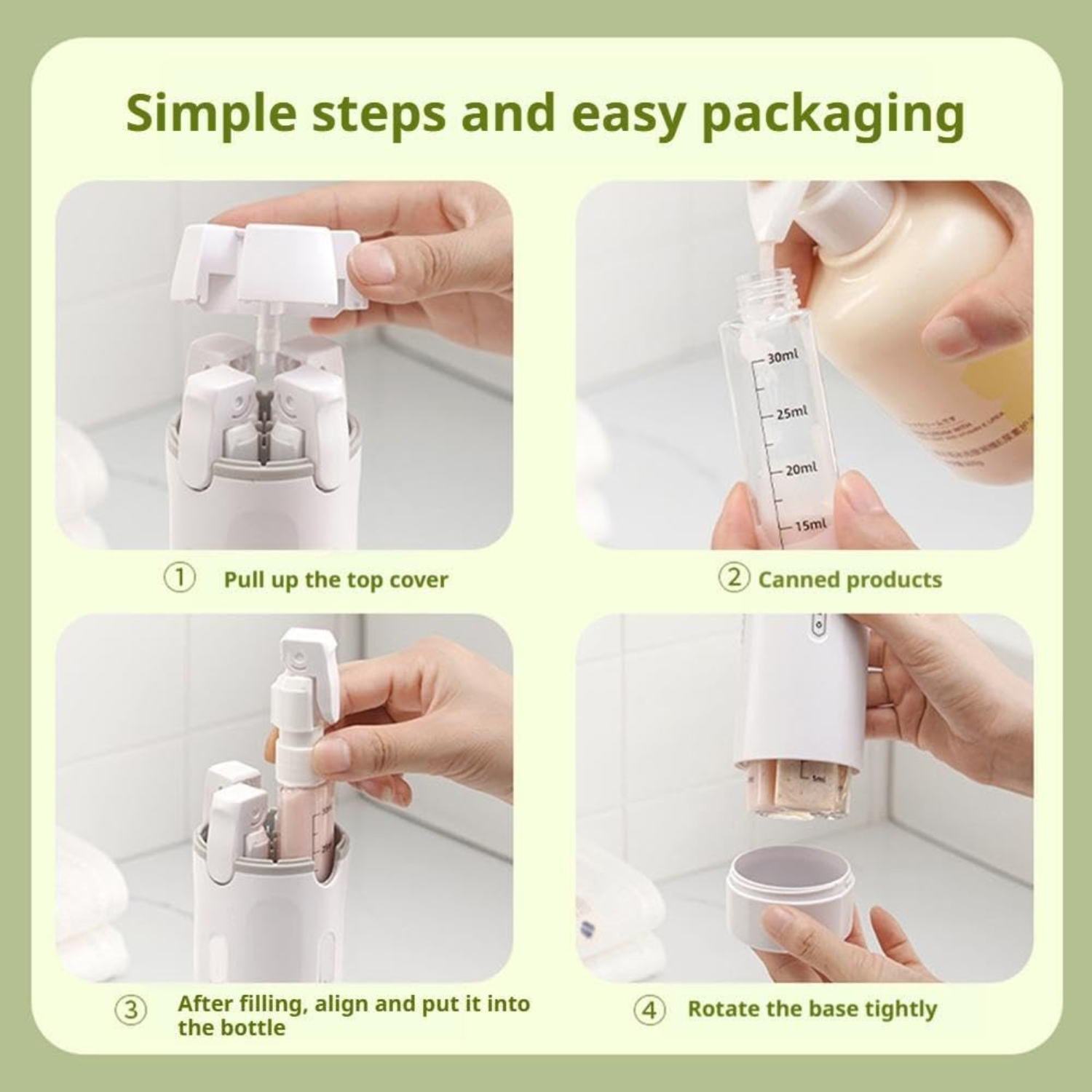 4In1 Travel Bottle Dispenser